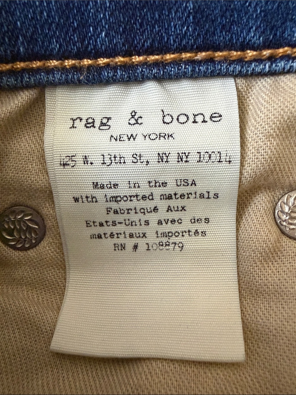 rag & bone Stark 10” Crop Flare Raw Hem Stretch Jeans 28 Stark Wash - Picture 10 of 14